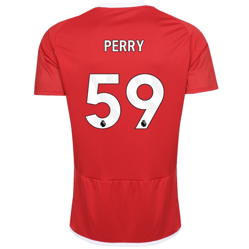 Herren Ben Perry #59 Rot Heimtrikot Trikot 2023/24 T-Shirt Belgien