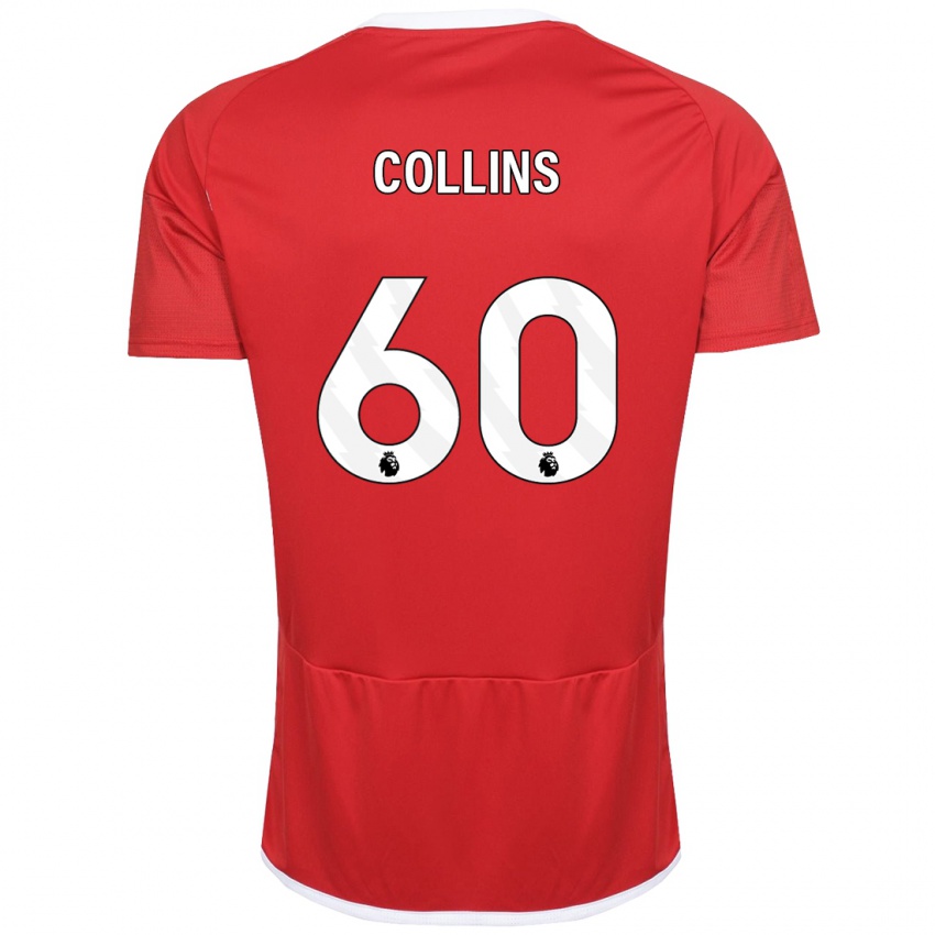 Herren Sam Collins #60 Rot Heimtrikot Trikot 2023/24 T-Shirt Belgien