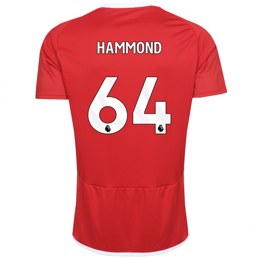 Herren Ben Hammond #64 Rot Heimtrikot Trikot 2023/24 T-Shirt Belgien