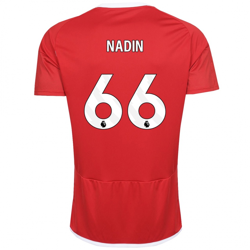 Herren Jack Nadin #66 Rot Heimtrikot Trikot 2023/24 T-Shirt Belgien