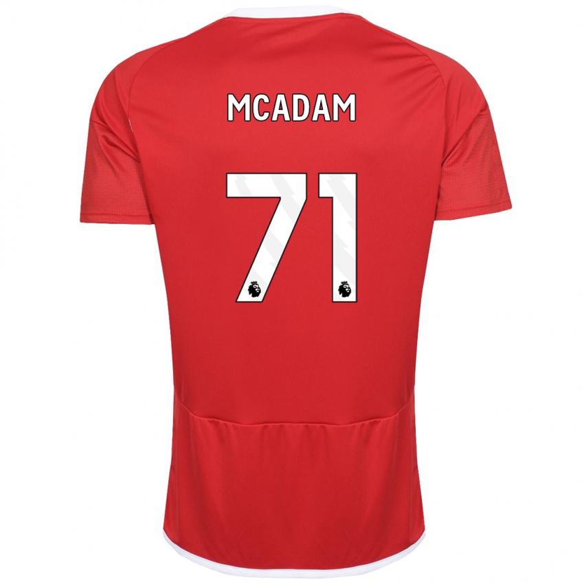 Herren Kyle Mcadam #71 Rot Heimtrikot Trikot 2023/24 T-Shirt Belgien
