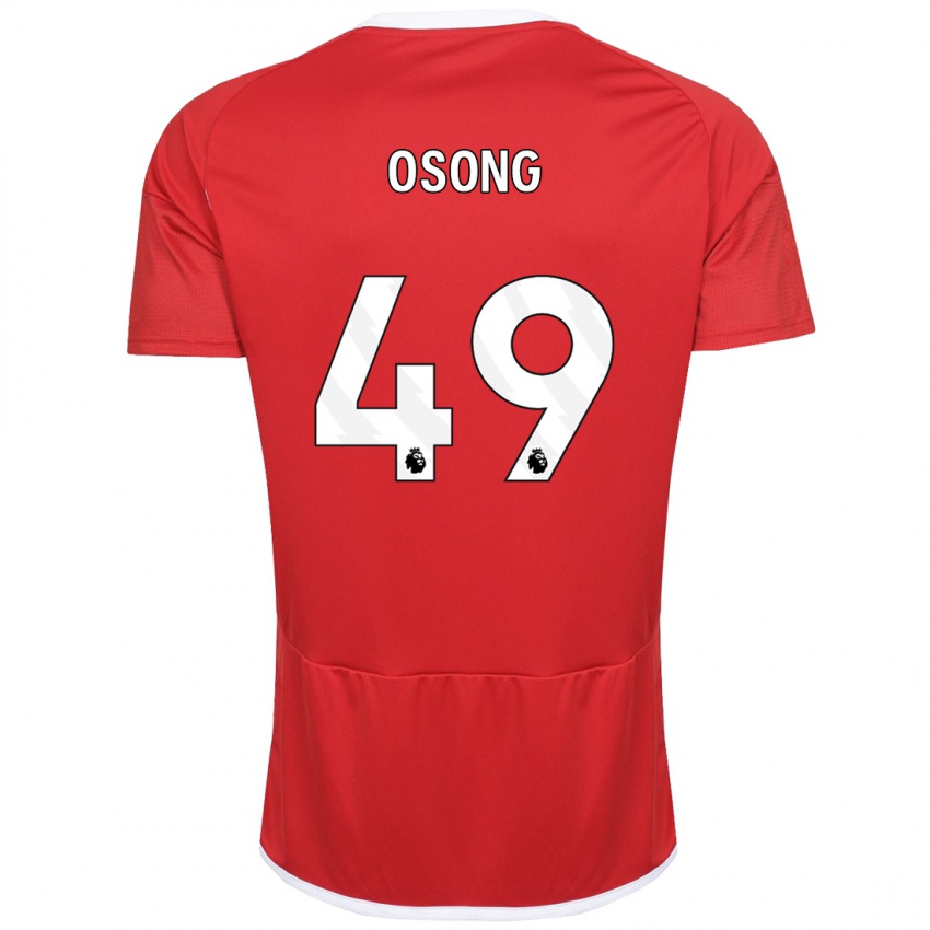 Heren Detlef Esapa Osong #49 Rood Thuisshirt Thuistenue 2023/24 T-Shirt België