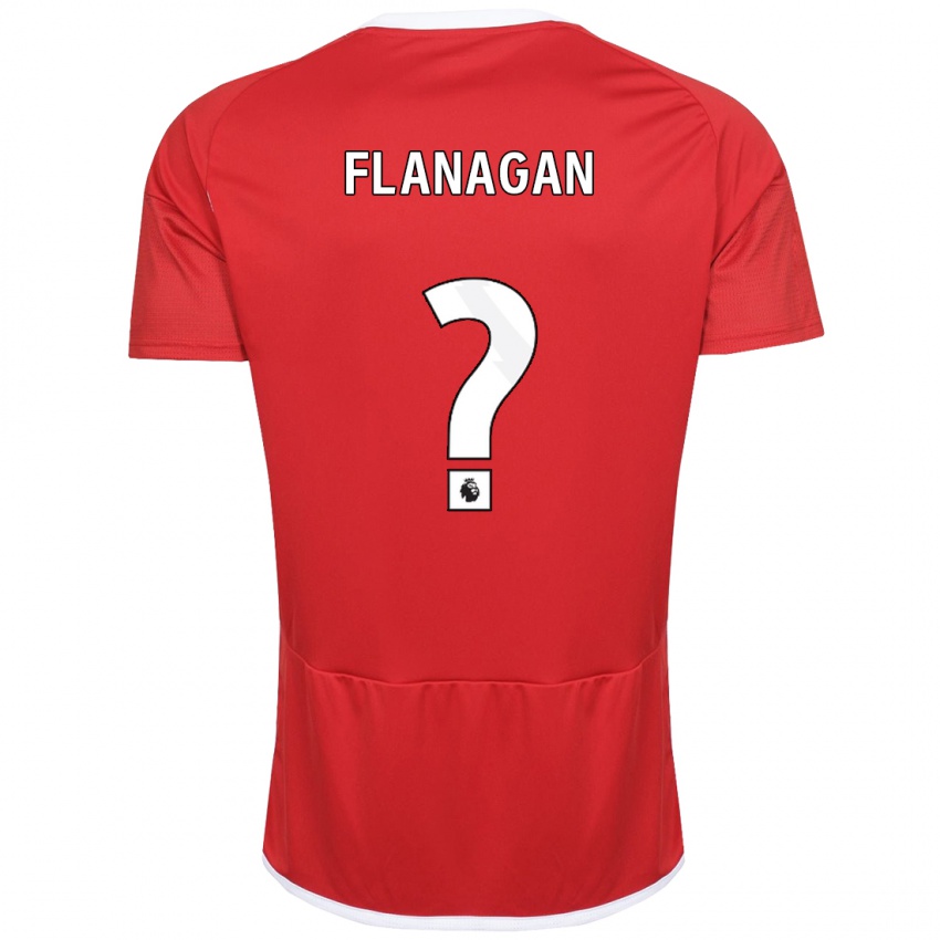 Herren Theo Flanagan #0 Rot Heimtrikot Trikot 2023/24 T-Shirt Belgien