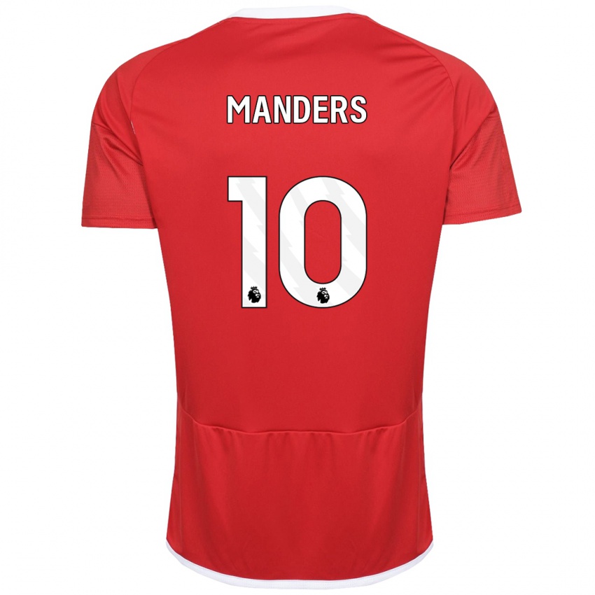 Heren Holly Manders #10 Rood Thuisshirt Thuistenue 2023/24 T-Shirt België