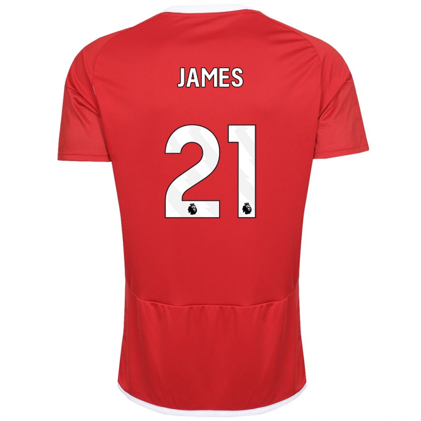Heren Hayley James #21 Rood Thuisshirt Thuistenue 2023/24 T-Shirt België