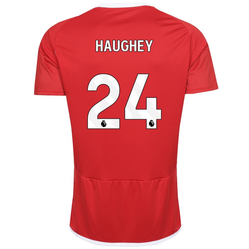 Heren Ella Haughey #24 Rood Thuisshirt Thuistenue 2023/24 T-Shirt België