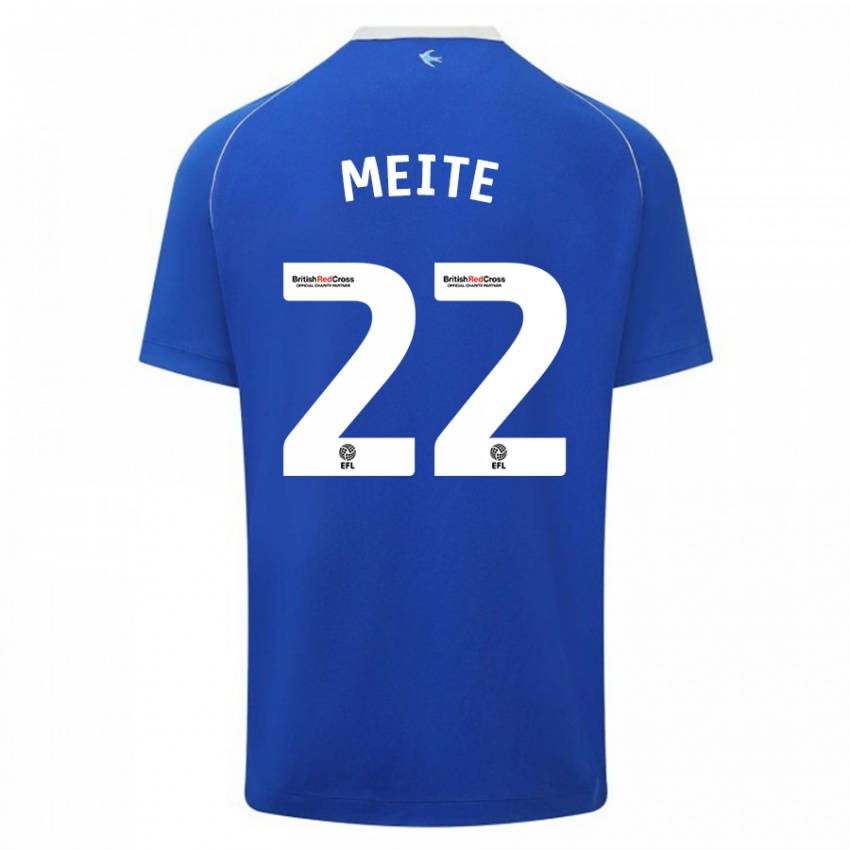 Herren Yakou Méïté #22 Blau Heimtrikot Trikot 2023/24 T-Shirt Belgien
