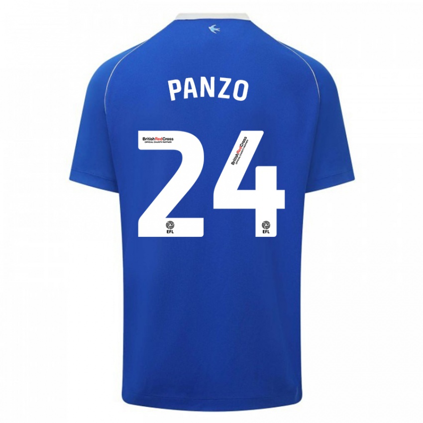 Herren Jonathan Panzo #24 Blau Heimtrikot Trikot 2023/24 T-Shirt Belgien