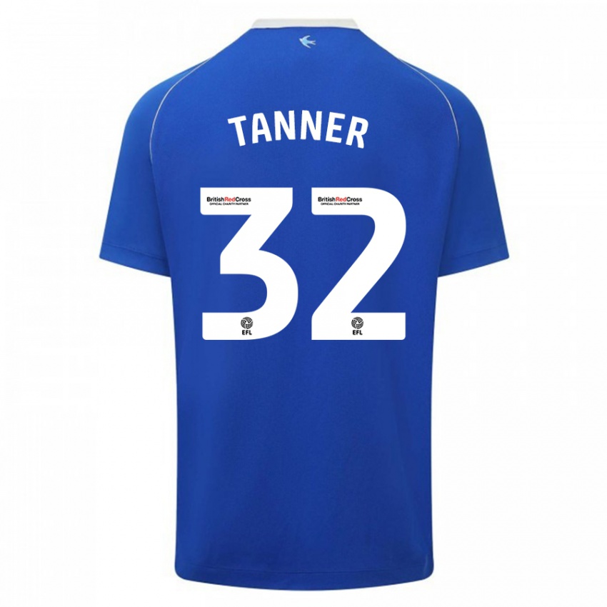 Herren Ollie Tanner #32 Blau Heimtrikot Trikot 2023/24 T-Shirt Belgien