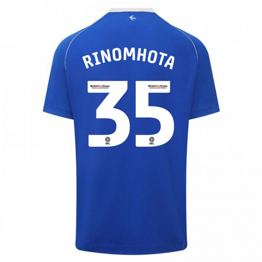 Herren Andy Rinomhota #35 Blau Heimtrikot Trikot 2023/24 T-Shirt Belgien