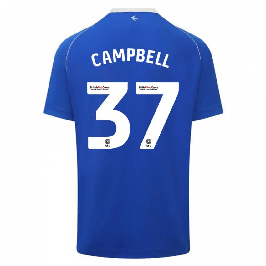 Heren Vontae Daley-Campbell #37 Blauw Thuisshirt Thuistenue 2023/24 T-Shirt België