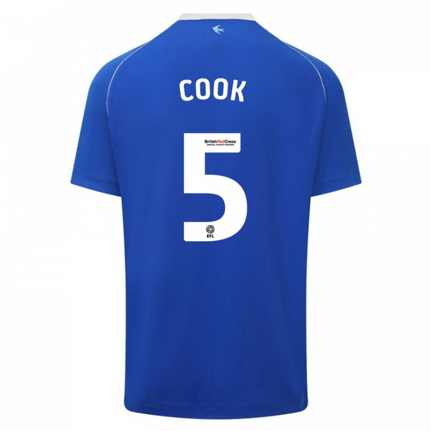 Heren Freddie Cook #5 Blauw Thuisshirt Thuistenue 2023/24 T-Shirt België