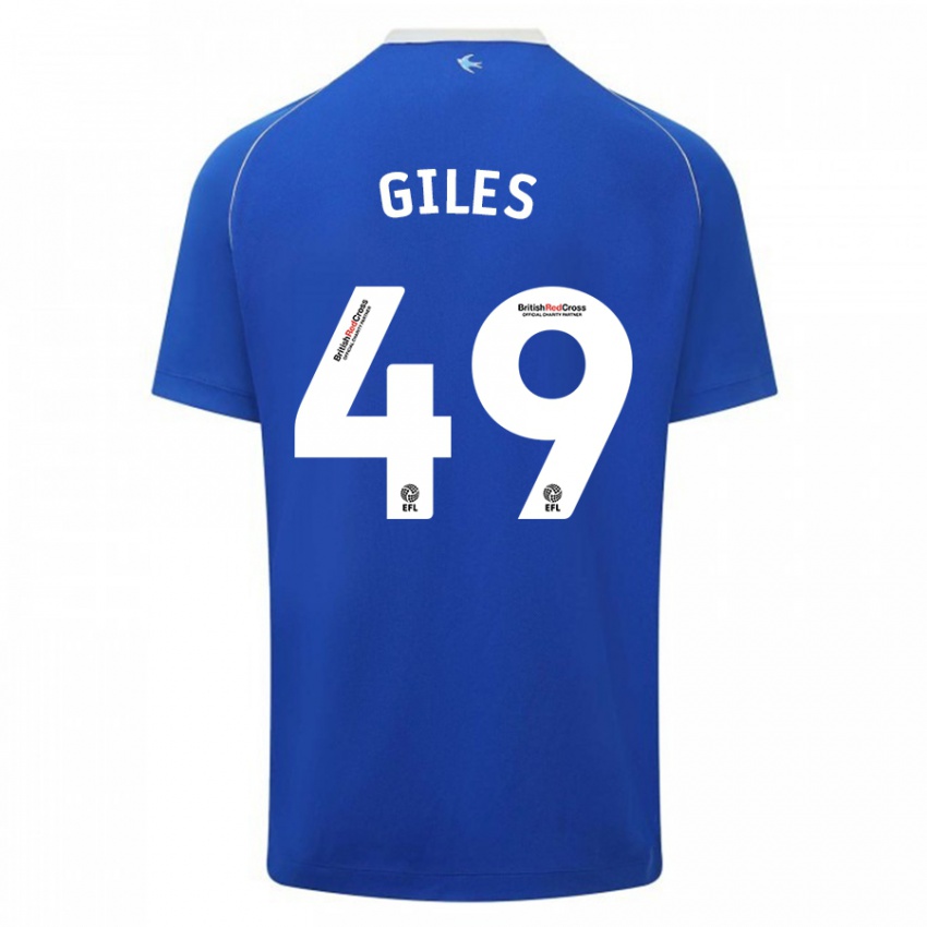 Herren Luey Giles #49 Blau Heimtrikot Trikot 2023/24 T-Shirt Belgien
