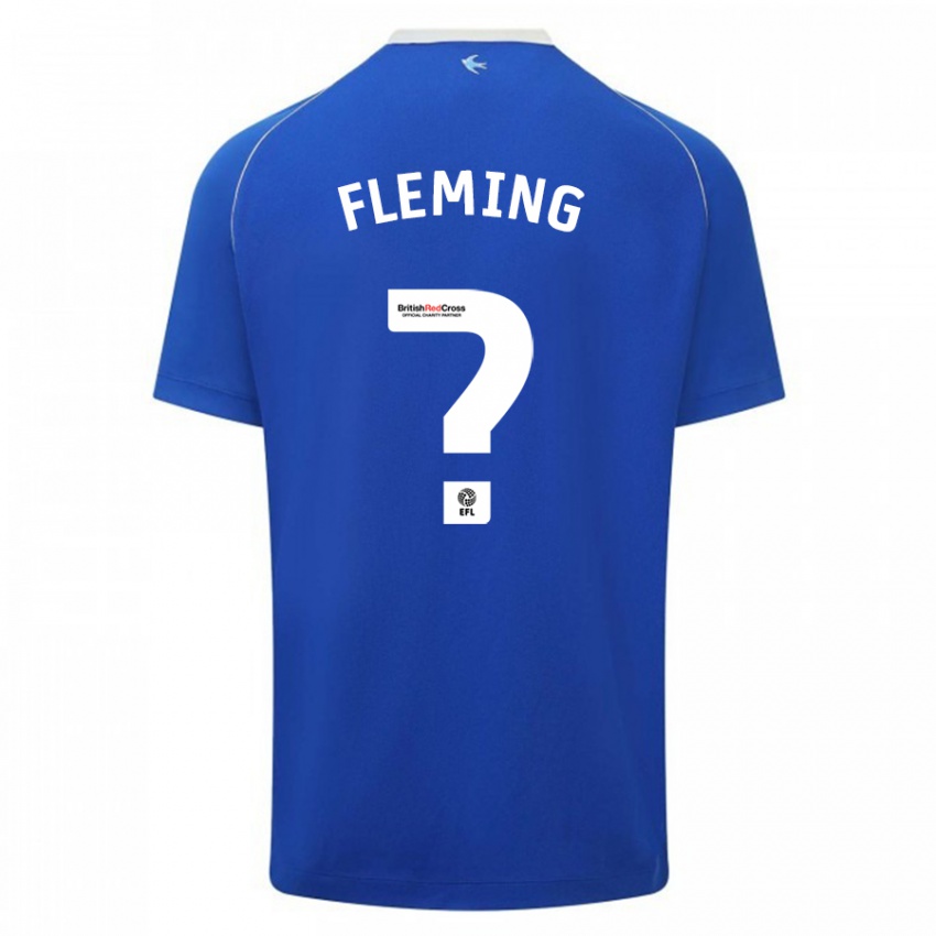 Herren Cole Fleming #0 Blau Heimtrikot Trikot 2023/24 T-Shirt Belgien