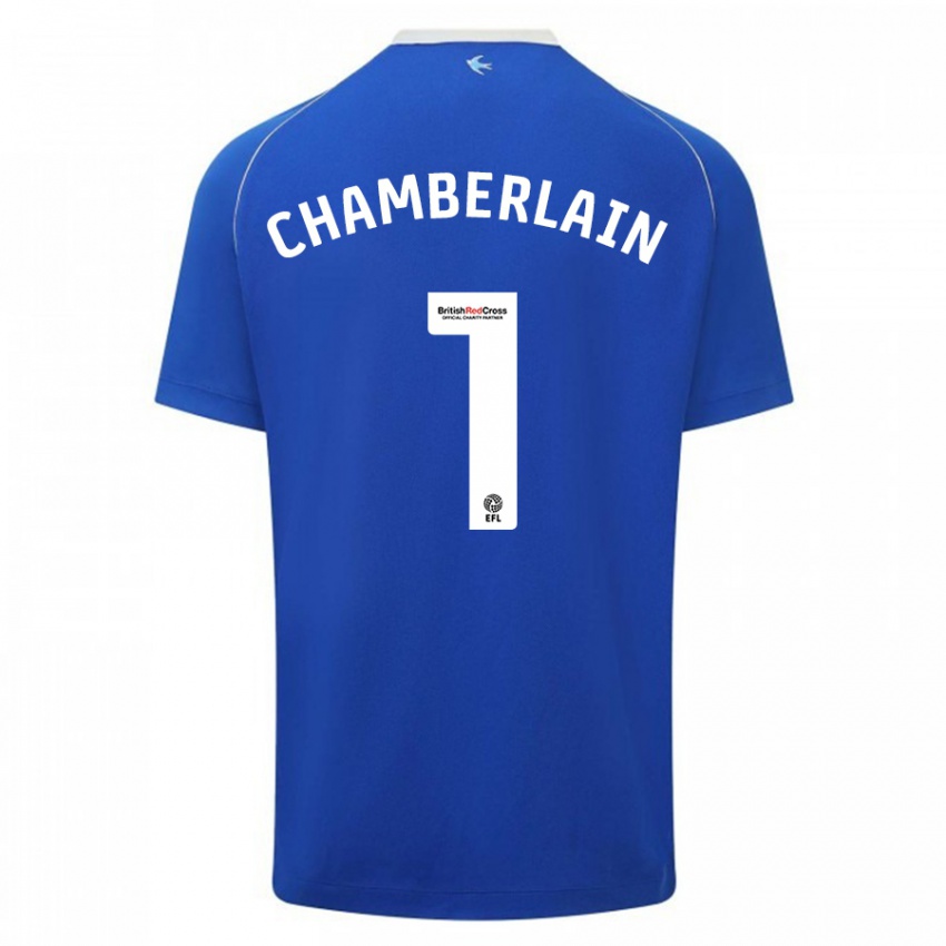 Herren Ceryn Chamberlain #1 Blau Heimtrikot Trikot 2023/24 T-Shirt Belgien