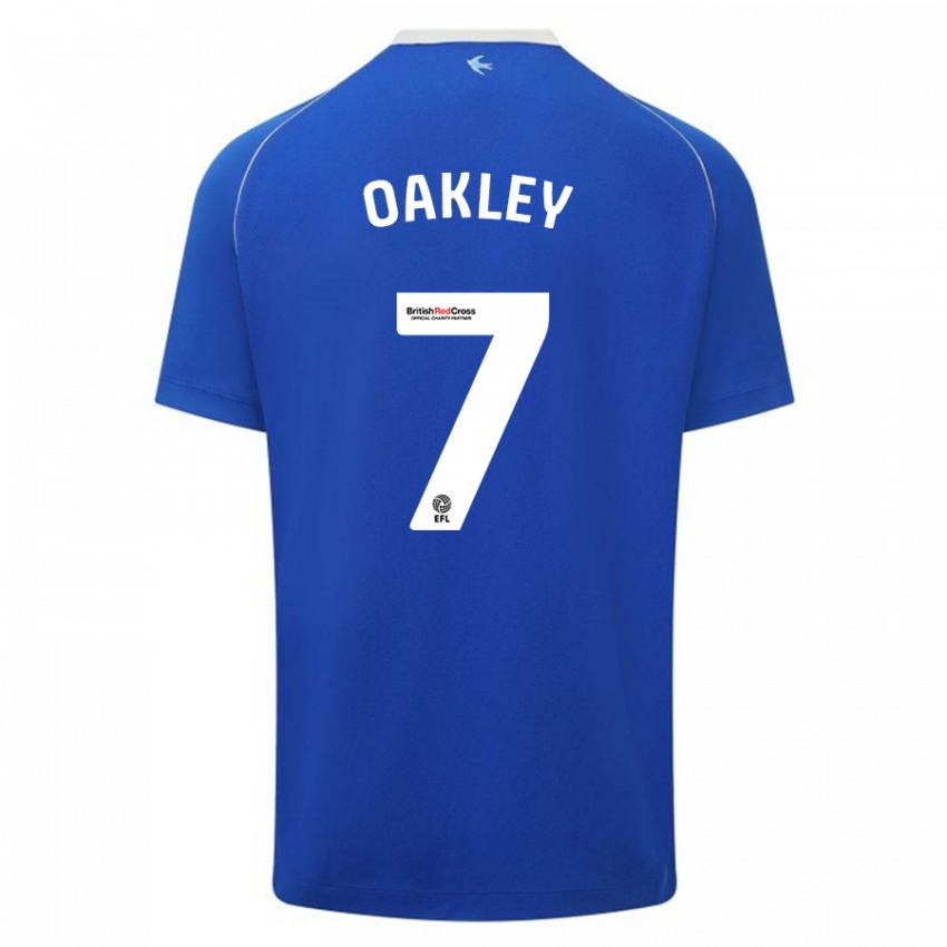 Heren Rhianne Oakley #7 Blauw Thuisshirt Thuistenue 2023/24 T-Shirt België