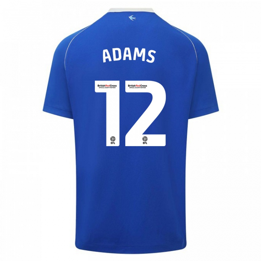 Herren Kelly Adams #12 Blau Heimtrikot Trikot 2023/24 T-Shirt Belgien