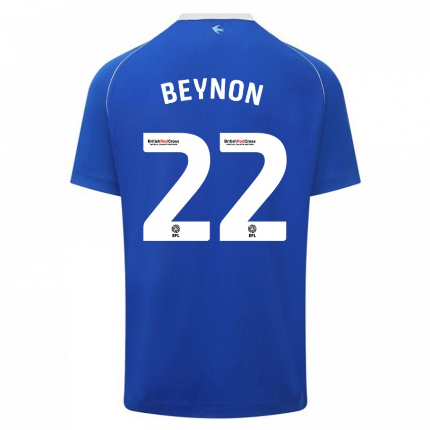Herren Emma Beynon #22 Blau Heimtrikot Trikot 2023/24 T-Shirt Belgien