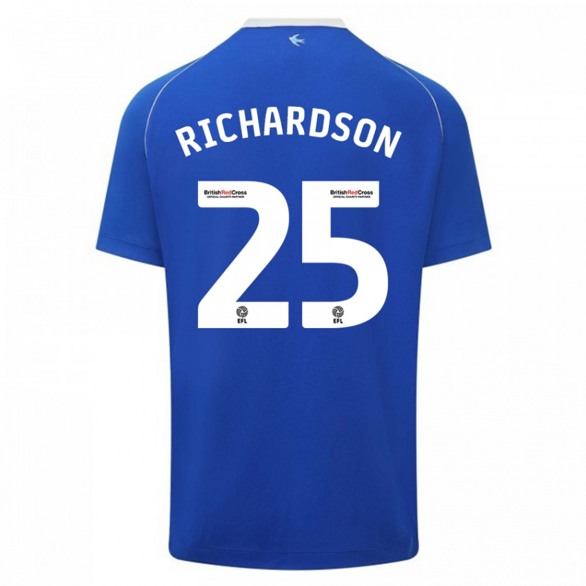 Herren Tija Richardson #25 Blau Heimtrikot Trikot 2023/24 T-Shirt Belgien