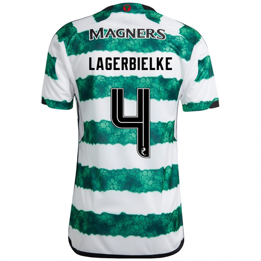 Herren Gustaf Lagerbielke #4 Grün Heimtrikot Trikot 2023/24 T-Shirt Belgien