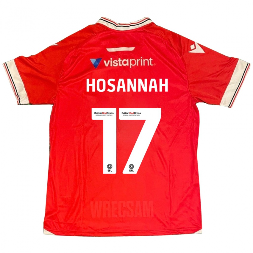 Herren Bryce Hosannah #17 Rot Heimtrikot Trikot 2023/24 T-Shirt Belgien