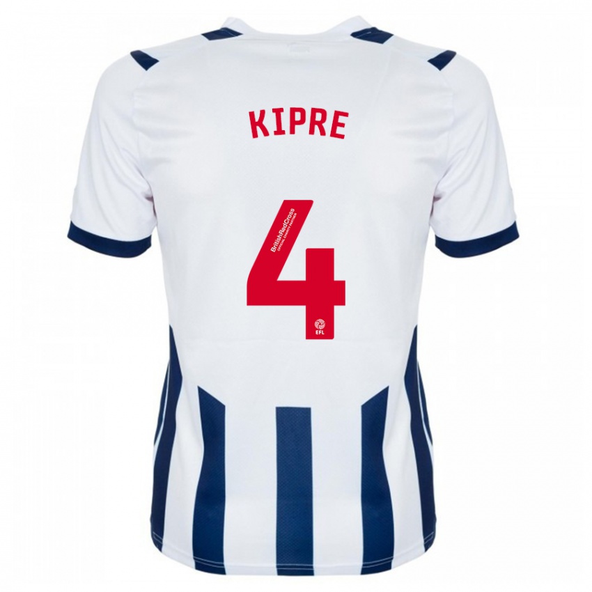 Herren Cédric Kipré #4 Weiß Heimtrikot Trikot 2023/24 T-Shirt Belgien