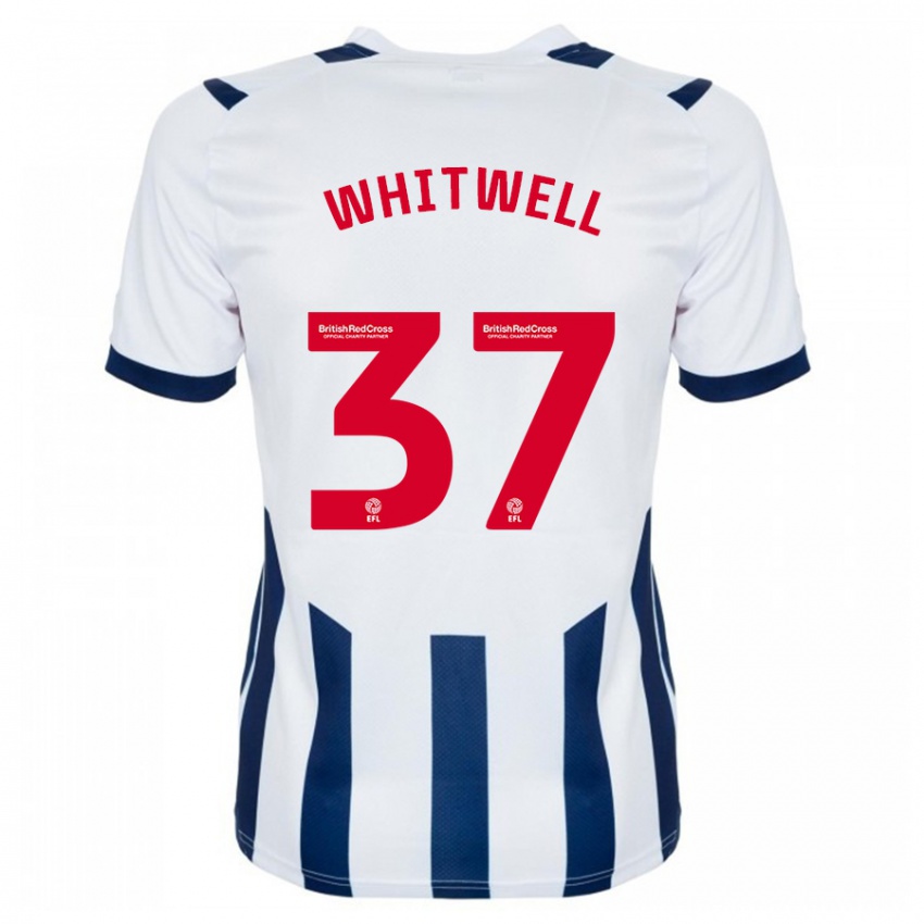 Herren Harry Whitwell #37 Weiß Heimtrikot Trikot 2023/24 T-Shirt Belgien