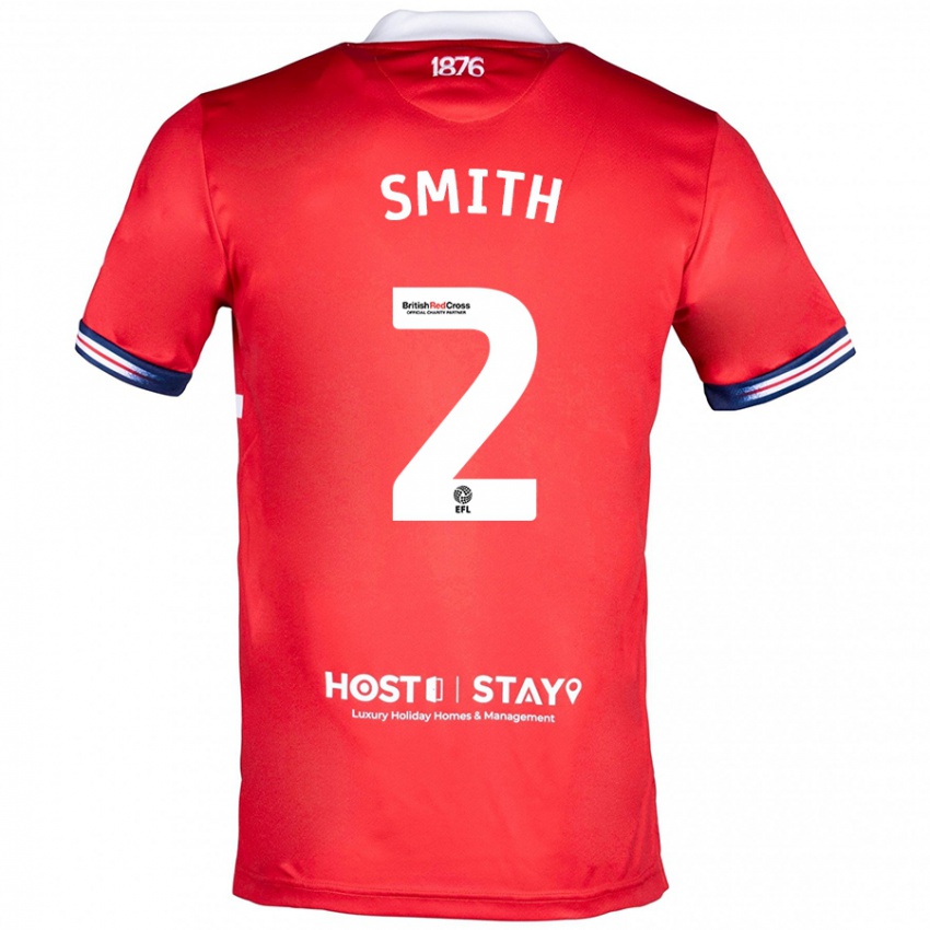 Herren Tommy Smith #2 Rot Heimtrikot Trikot 2023/24 T-Shirt Belgien