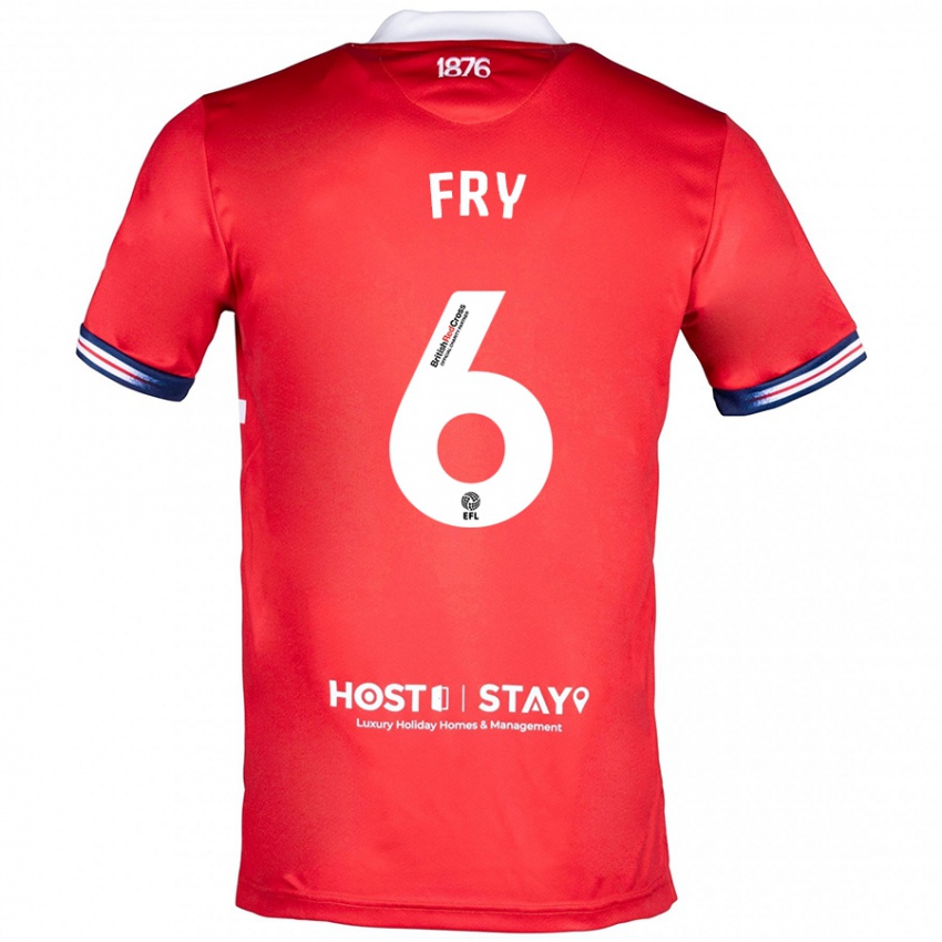 Herren Dael Fry #6 Rot Heimtrikot Trikot 2023/24 T-Shirt Belgien