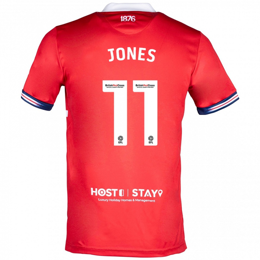 Herren Isaiah Jones #11 Rot Heimtrikot Trikot 2023/24 T-Shirt Belgien