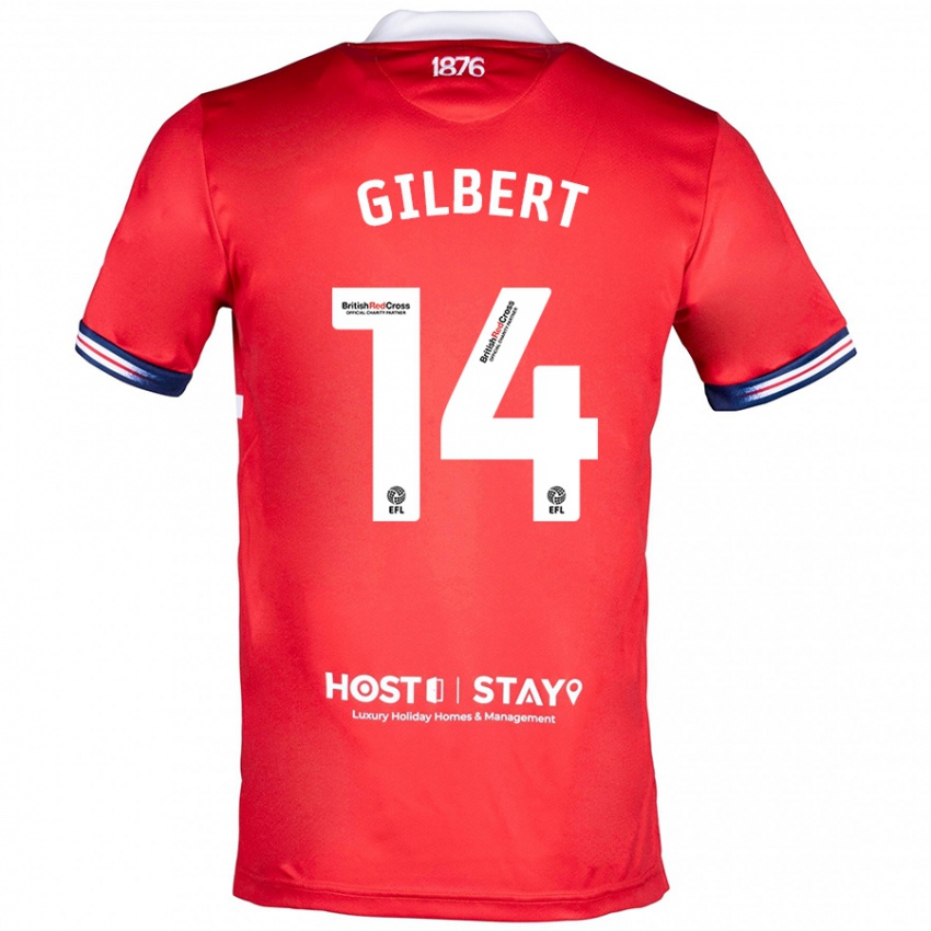 Herren Alex Gilbert #14 Rot Heimtrikot Trikot 2023/24 T-Shirt Belgien