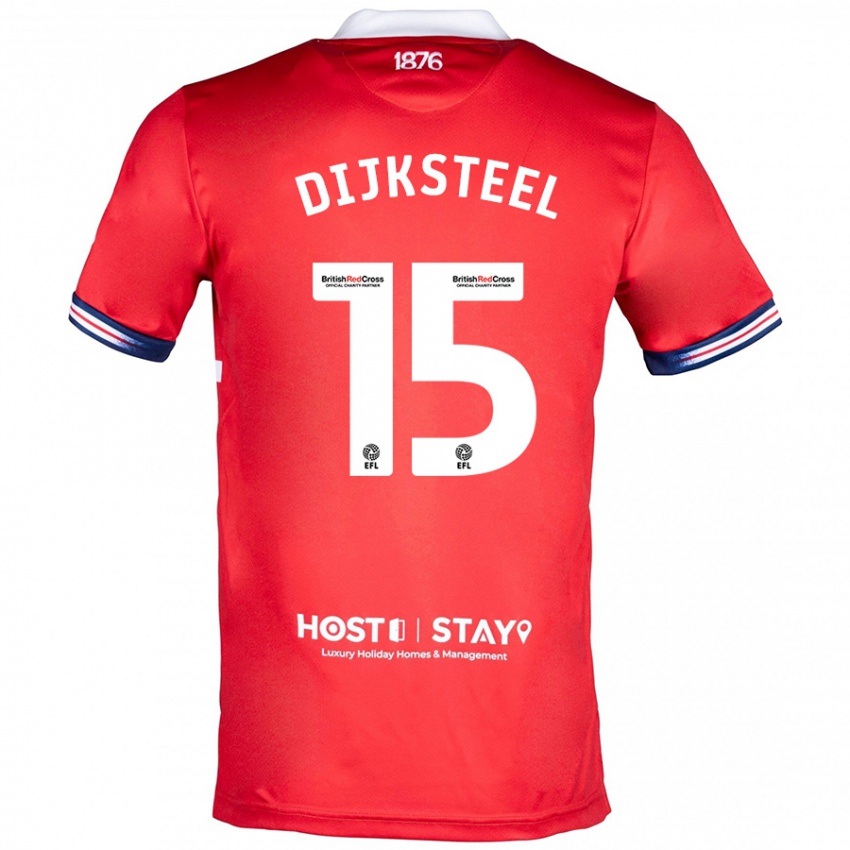 Herren Anfernee Dijksteel #15 Rot Heimtrikot Trikot 2023/24 T-Shirt Belgien