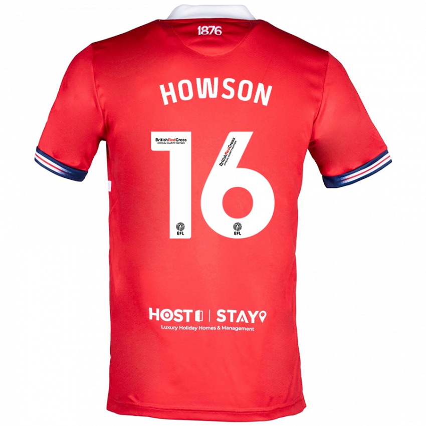 Herren Jonathan Howson #16 Rot Heimtrikot Trikot 2023/24 T-Shirt Belgien