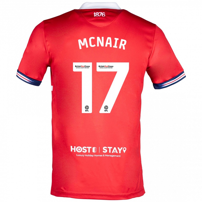 Herren Paddy Mcnair #17 Rot Heimtrikot Trikot 2023/24 T-Shirt Belgien