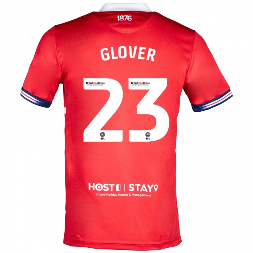 Herren Tom Glover #23 Rot Heimtrikot Trikot 2023/24 T-Shirt Belgien