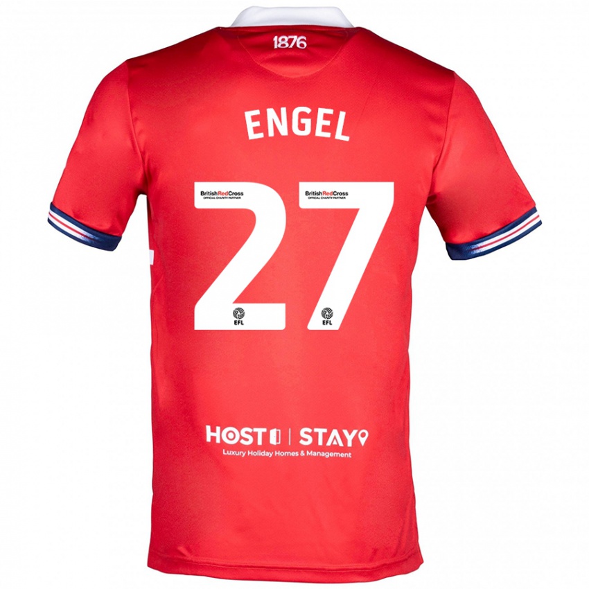 Herren Lukas Engel #27 Rot Heimtrikot Trikot 2023/24 T-Shirt Belgien