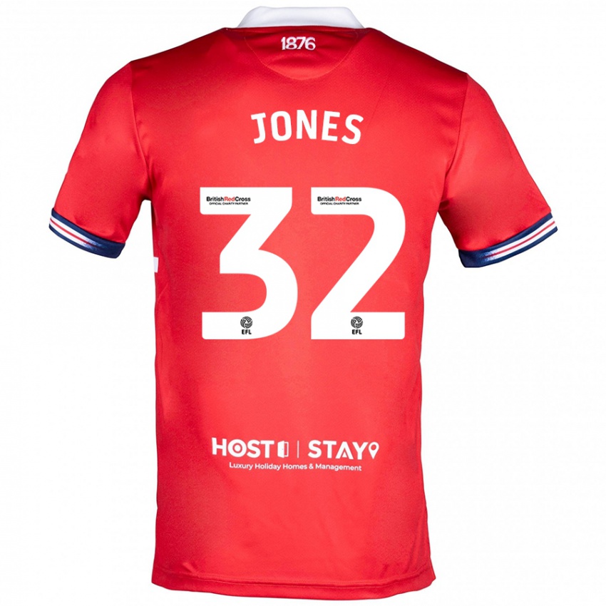 Herren Jamie Jones #32 Rot Heimtrikot Trikot 2023/24 T-Shirt Belgien