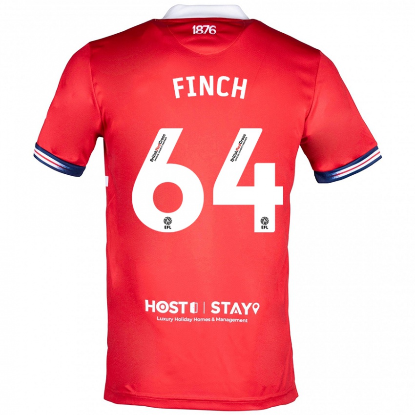 Herren Sonny Finch #64 Rot Heimtrikot Trikot 2023/24 T-Shirt Belgien