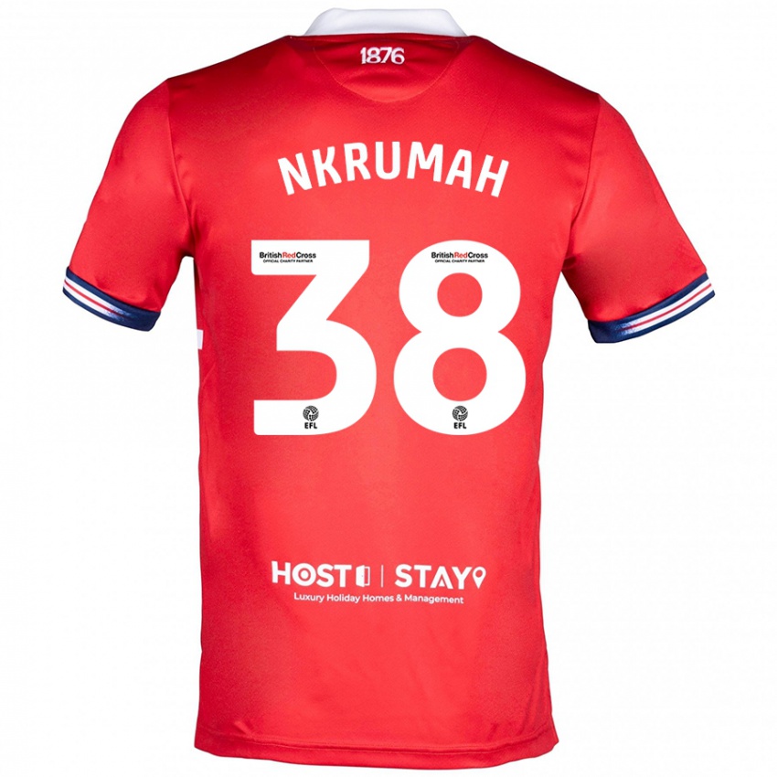 Herren Daniel Nkrumah #38 Rot Heimtrikot Trikot 2023/24 T-Shirt Belgien