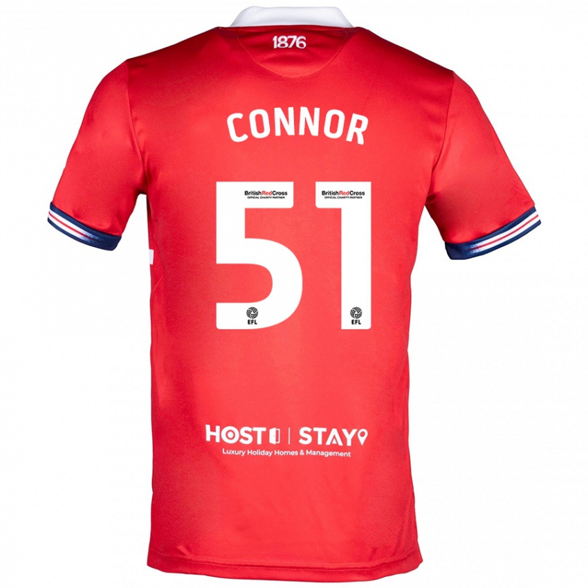 Herren Shea Connor #51 Rot Heimtrikot Trikot 2023/24 T-Shirt Belgien