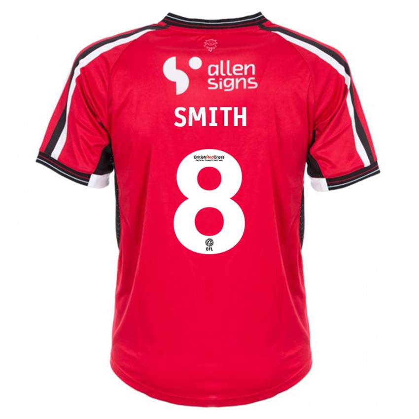 Herren Alistair Smith #8 Rot Heimtrikot Trikot 2023/24 T-Shirt Belgien