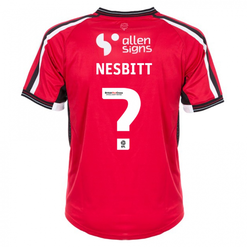 Herren Tom Nesbitt #0 Rot Heimtrikot Trikot 2023/24 T-Shirt Belgien