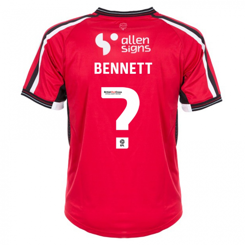 Herren Hugo Bennett #0 Rot Heimtrikot Trikot 2023/24 T-Shirt Belgien