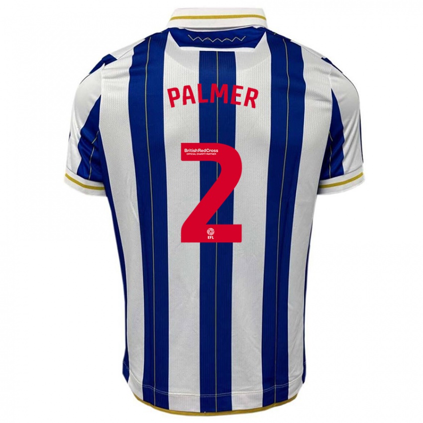 Herren Liam Palmer #2 Blau Weiss Heimtrikot Trikot 2023/24 T-Shirt Belgien