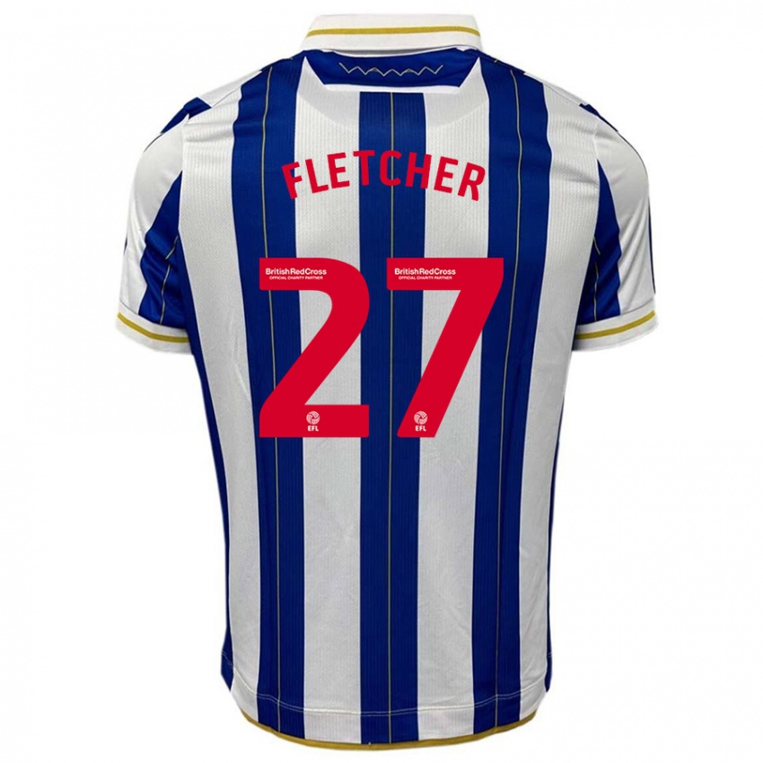 Herren Ashley Fletcher #27 Blau Weiss Heimtrikot Trikot 2023/24 T-Shirt Belgien