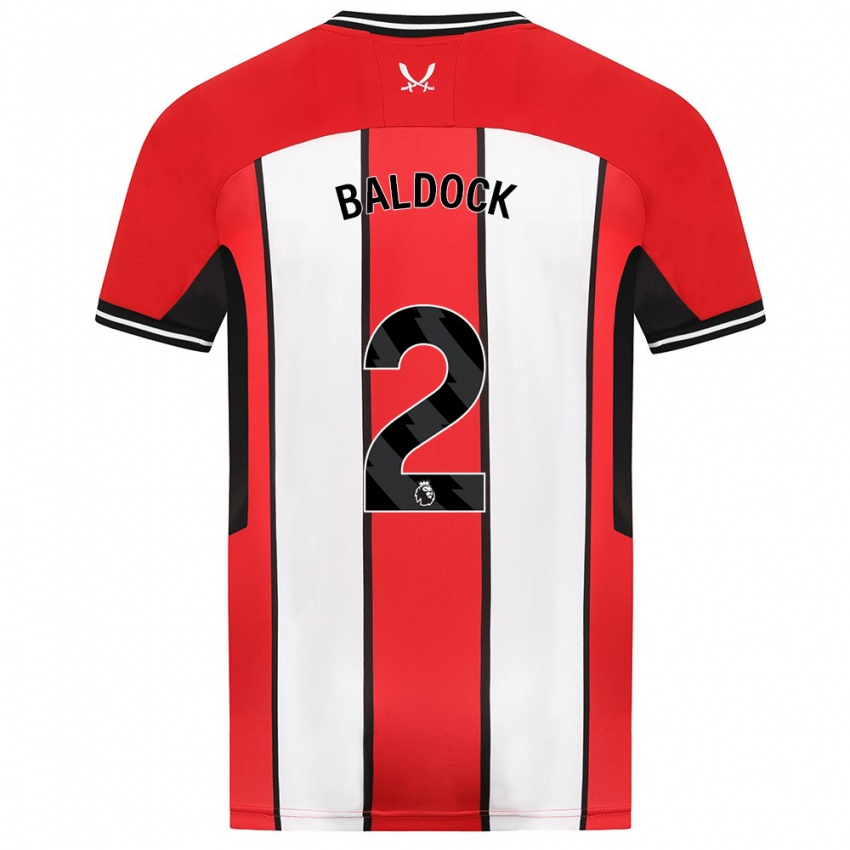 Herren George Baldock #2 Rot Heimtrikot Trikot 2023/24 T-Shirt Belgien