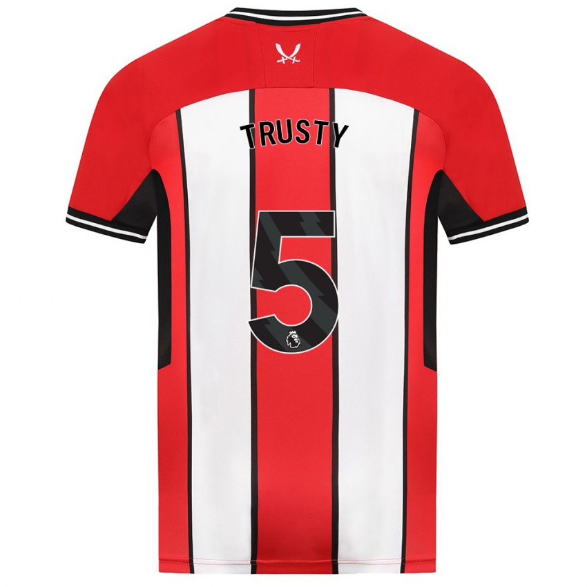 Herren Auston Trusty #5 Rot Heimtrikot Trikot 2023/24 T-Shirt Belgien