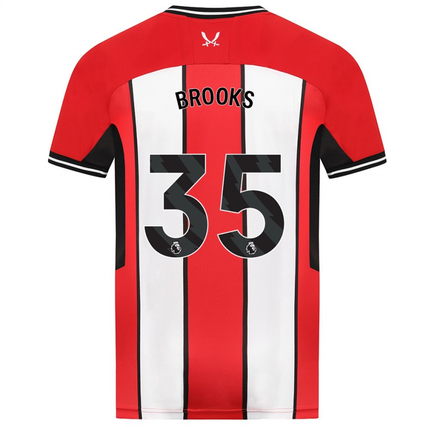Herren Andre Brooks #35 Rot Heimtrikot Trikot 2023/24 T-Shirt Belgien