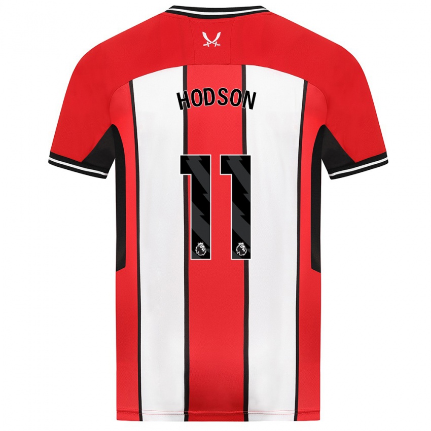 Herren Ashley Hodson #11 Rot Heimtrikot Trikot 2023/24 T-Shirt Belgien