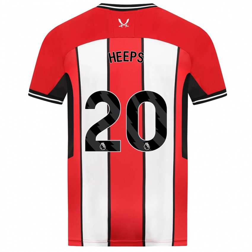 Herren Eleanor Heeps #20 Rot Heimtrikot Trikot 2023/24 T-Shirt Belgien